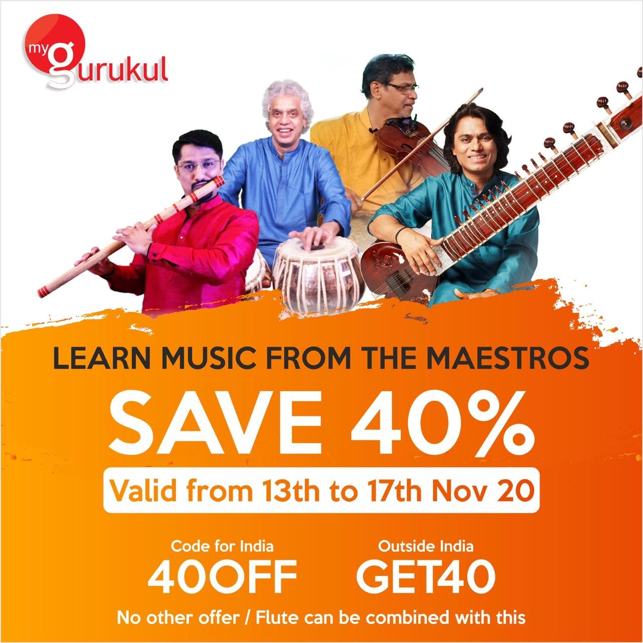 Mygurukul Learn Flute Sitar Tabla Violin Online Learn Music Online Music Learning App Music Teachers Music Classes Best Music Classes Best Music Learning App